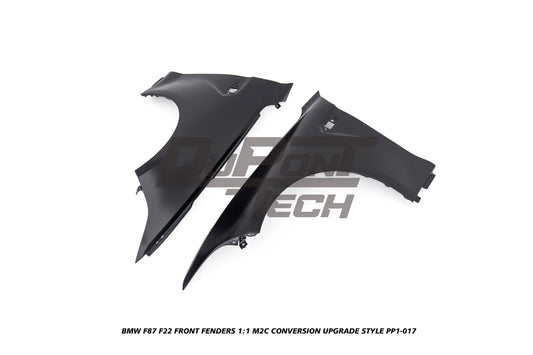BMW M2/M2C F87 2016 2017 2018 2019 2020 2021 & 2 Series M240i M235i 230i 228i F22 2014 2015 2016 2017 2018 2019 2020 2021 with Aftermarket Parts - 1:1 M2C Conversion Upgrade Style Front Fenders Metal from DuPont Tech