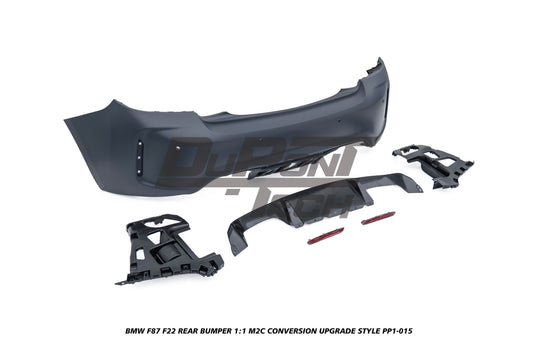 BMW M2/M2C F87 2016 2017 2018 2019 2020 2021 & 2 Series M240i M235i 230i 228i F22 2014 2015 2016 2017 2018 2019 2020 2021 with Aftermarket Parts - 1:1 M2C Conversion Upgrade Style Rear Bumper PP Polypropylene from DuPont Tech
