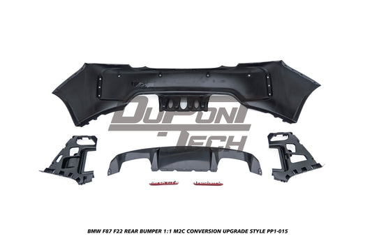 BMW M2/M2C F87 2016 2017 2018 2019 2020 2021 & 2 Series M240i M235i 230i 228i F22 2014 2015 2016 2017 2018 2019 2020 2021 with Aftermarket Parts - 1:1 M2C Conversion Upgrade Style Rear Bumper PP Polypropylene from DuPont Tech