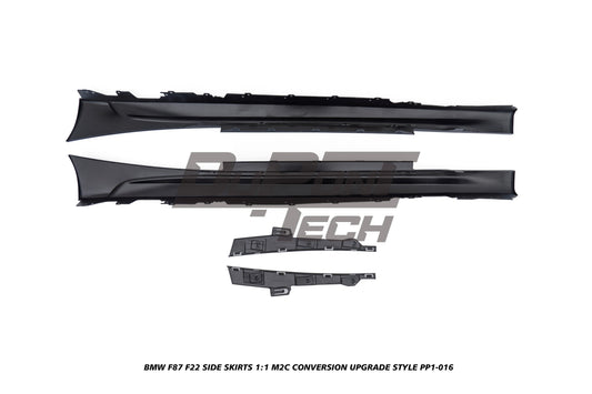 BMW M2/M2C F87 2016 2017 2018 2019 2020 2021 & 2 Series M240i M235i 230i 228i F22 2014 2015 2016 2017 2018 2019 2020 2021 with Aftermarket Parts - 1:1 M2C Conversion Upgrade Style Side Skirts PP Polypropylene from DuPont Tech