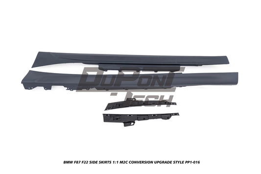 BMW M2/M2C F87 2016 2017 2018 2019 2020 2021 & 2 Series M240i M235i 230i 228i F22 2014 2015 2016 2017 2018 2019 2020 2021 with Aftermarket Parts - 1:1 M2C Conversion Upgrade Style Side Skirts PP Polypropylene from DuPont Tech