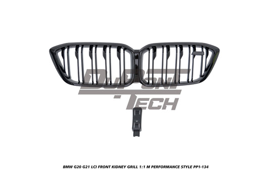 BMW 3 Series M340i 330i 320i G20 G21 LCI 2023-ON with Aftermarket Parts - 1:1 M Performance Style Front Kidney Grill ABS from DuPont Tech