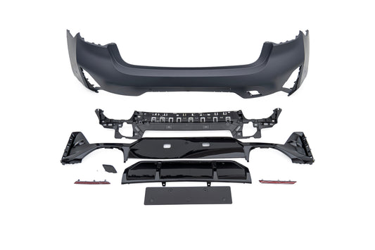 BMW 3 Series M340i 330i 320i G20 G21 LCI 2023-ON with Aftermarket Parts - 1:1 M Performance Style Rear Bumper PP Polypropylene from DuPont Tech