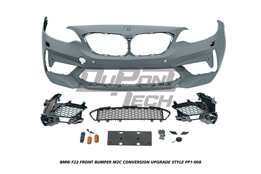 BMW 2 Series M240i M235i 230i 228i F22 2014 2015 2016 2017 2018 2019 2020 2021 with Aftermarket Parts - M2C Conversion Upgrade Style Front Bumper PP Polypropylene from DuPont Tech