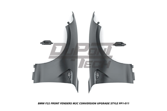 BMW 2 Series M240i M235i 230i 228i F22 2014 2015 2016 2017 2018 2019 2020 2021 with Aftermarket Parts - M2C Conversion Upgrade Style Front Fenders Metal from DuPont Tech