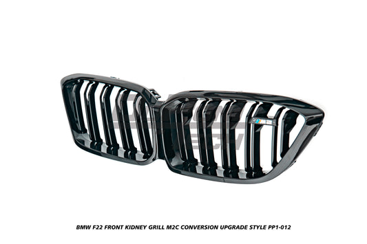 BMW 2 Series M240i M235i 230i 228i F22 2014 2015 2016 2017 2018 2019 2020 2021 with Aftermarket Parts - M2C Conversion Upgrade Style Front Kidney Grill ABS from DuPont Tech