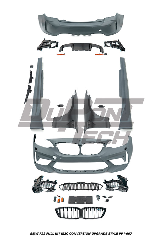 BMW 2 Series M240i M235i 230i 228i F22 2014 2015 2016 2017 2018 2019 2020 2021 with Aftermarket Parts - M2C Conversion Upgrade Style Full kit Package PP Polypropylene/Metal from DuPont Tech