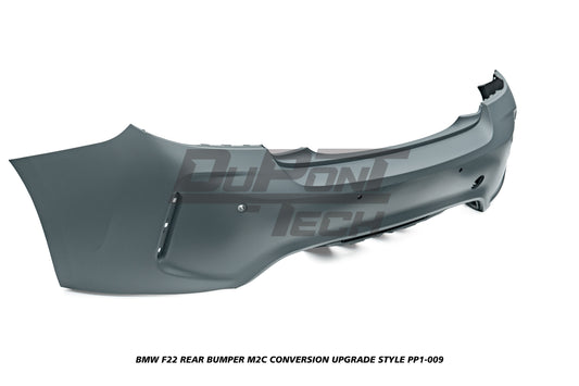 BMW 2 Series M240i M235i 230i 228i F22 2014 2015 2016 2017 2018 2019 2020 2021 with Aftermarket Parts - M2C Conversion Upgrade Style Rear Bumper PP Polypropylene from DuPont Tech