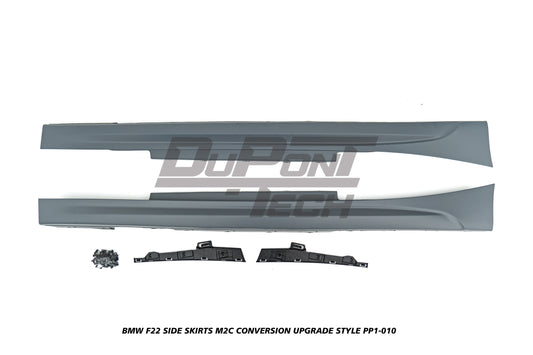 BMW 2 Series M240i M235i 230i 228i F22 2014 2015 2016 2017 2018 2019 2020 2021 with Aftermarket Parts - M2C Conversion Upgrade Style Side Skirts PP Polypropylene from DuPont Tech