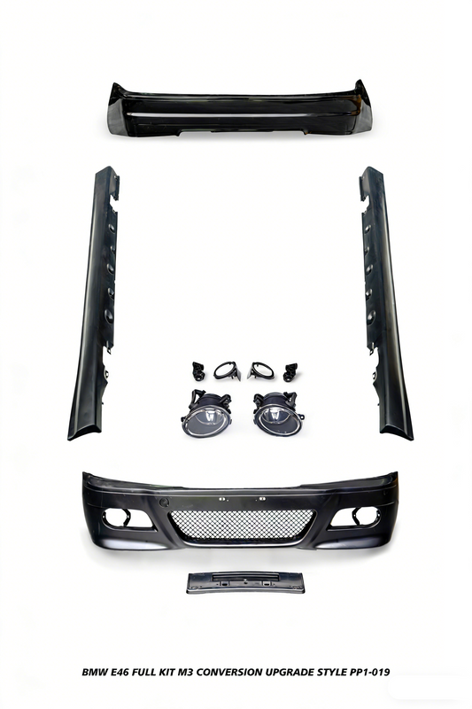 BMW 3 Series 330ci 325ci 320ci E46 1999 2000 2001 2002 2003 2004 2005 with Aftermarket Parts - M3 Conversion Upgrade Style Full kit PP Polypropylene from DuPont Tech
