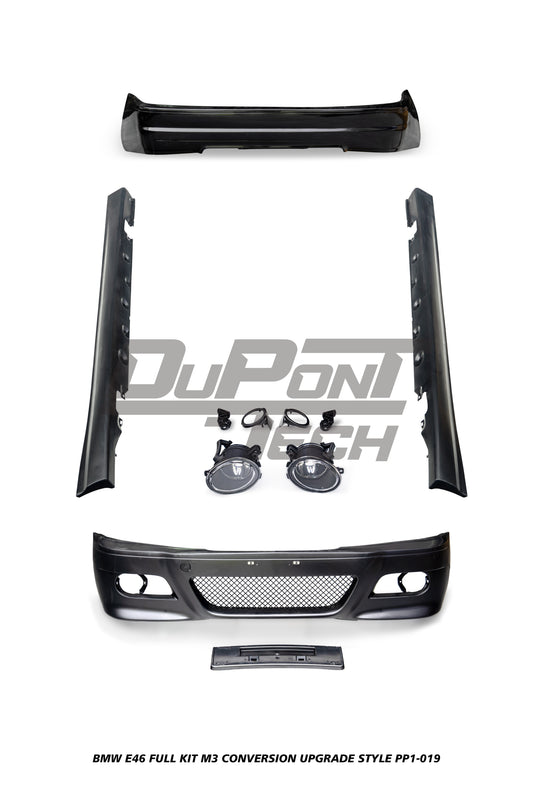 BMW 3 Series 330ci 325ci 320ci E46 1999 2000 2001 2002 2003 2004 2005 with Aftermarket Parts - M3 Conversion Upgrade Style Full kit PP Polypropylene from DuPont Tech