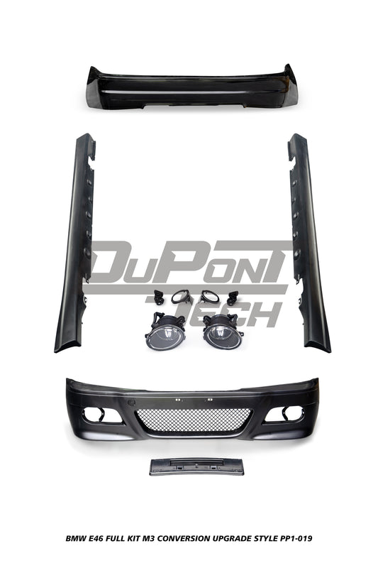 BMW 3 Series 330ci 325ci 320ci E46 1999 2000 2001 2002 2003 2004 2005 with Aftermarket Parts - M3 Conversion Upgrade Style Full kit PP Polypropylene from DuPont Tech