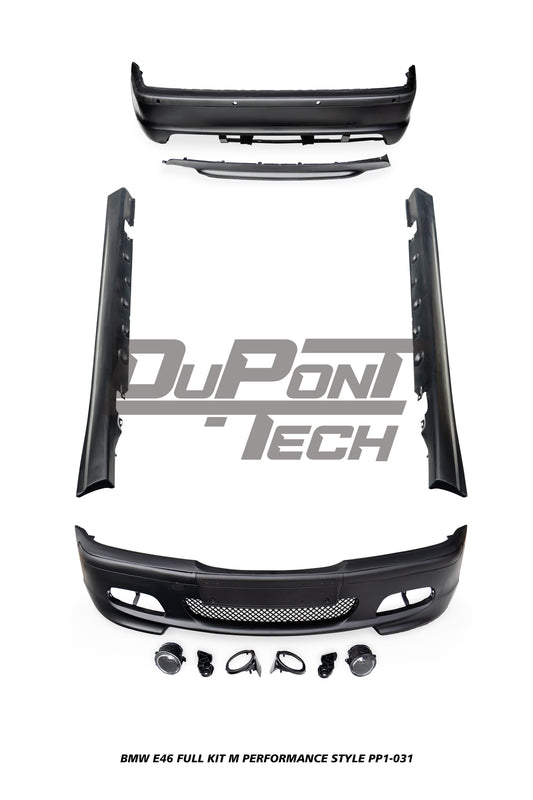 BMW 3 Series 330ci 325ci 320ci E46 1999 2000 2001 2002 2003 2004 2005 with Aftermarket Parts - M Performance Style Full kit PP Polypropylene from DuPont Tech