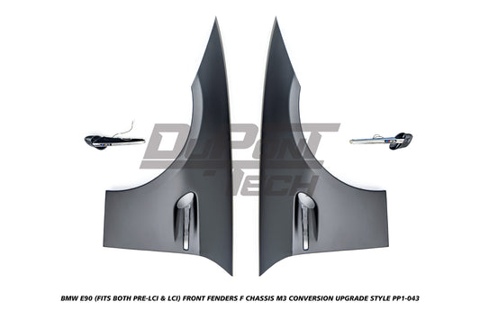 BMW 3 Series E90 LCI 2009 2010 2011 with Aftermarket Parts - F Chassis M3 Conversion Upgrade Style Full kit PP Polypropylene/ABS/Metal/Stainless Steel from DuPont Tech