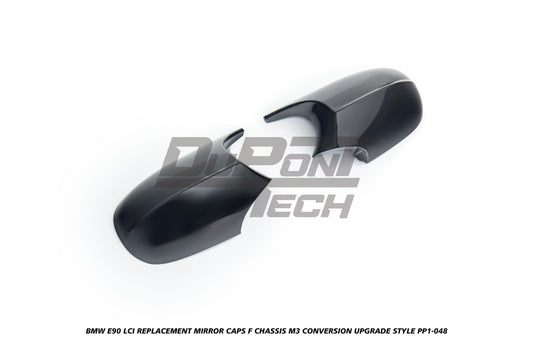 BMW 3 Series E90 LCI (Left Hand Drive Only) 2009 2010 2011 with Aftermarket Parts - F Chassis M3 Conversion Upgrade Style Replacement Mirror Caps ABS from DuPont Tech