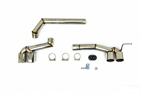 BMW 3 Series E90 Pre-LCI 2006 2007 2008 with Aftermarket Parts - F Chassis M3 Conversion Upgrade Style Exhaust Tips Stainless Steel from DuPont Tech