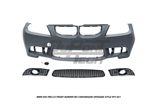 BMW 3 Series E90 Pre-LCI 2006 2007 2008 with Aftermarket Parts - M3 Conversion Upgrade Style Full kit PP Polypropylene from DuPont Tech