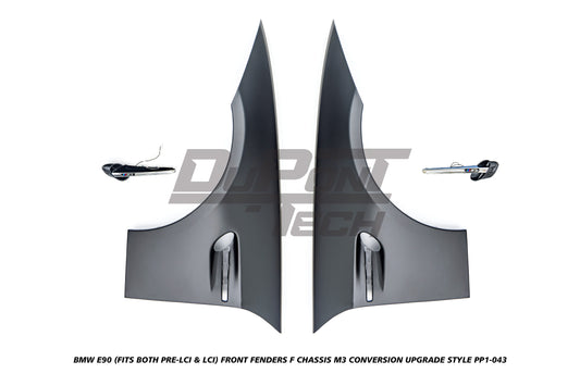 BMW 3 Series E90 Pre-LCI 2006 2007 2008 with Aftermarket Parts - F Chassis M3 Conversion Upgrade Style Full kit PP Polypropylene/ABS/Metal from DuPont Tech