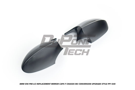 BMW 3 Series E90 Pre-LCI (Left Hand Drive Only) 2006 2007 2008 with Aftermarket Parts - F Chassis M3 Conversion Upgrade Style Replacement Mirror Caps ABS from DuPont Tech