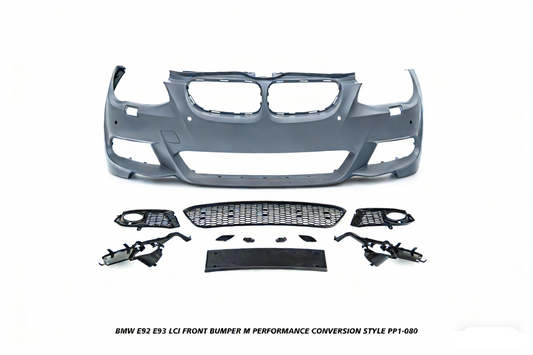 BMW 3 Series E92 E93 LCI 2010 2011 2012 2013 with Aftermarket Parts - M Performance Conversion Style Front Bumper & Fog Light PP Polypropylene from DuPont Tech