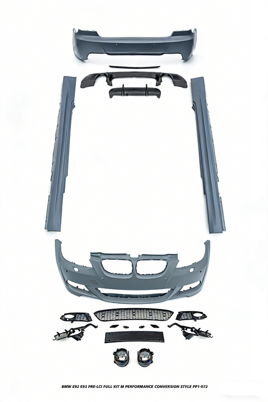 BMW 3 Series E92 E93 Pre-LCI 2006 2007 2008 2009 with Aftermarket Parts - M Performance Conversion Style Full kit PP Polypropylene from DuPont Tech