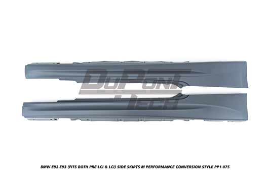 BMW 3 Series E92 E93 (Fits Both Pre-LCI & LCI) 2006 2007 2008 2009 2010 2011 2012 2013 with Aftermarket Parts - M Performance Conversion Style Side Skirts PP Polypropylene from DuPont Tech