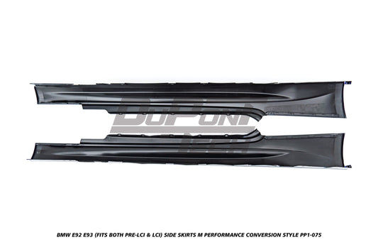 BMW 3 Series E92 E93 (Fits Both Pre-LCI & LCI) 2006 2007 2008 2009 2010 2011 2012 2013 with Aftermarket Parts - M Performance Conversion Style Side Skirts PP Polypropylene from DuPont Tech