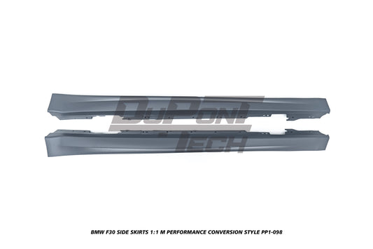 BMW 3 Series M340i 335i 328i 330i 320i F30 2012 2013 2014 2015 2016 2017 2018 2019 with Aftermarket Parts - 1:1 M Performance Conversion Style Side Skirts PP Polypropylene from DuPont Tech