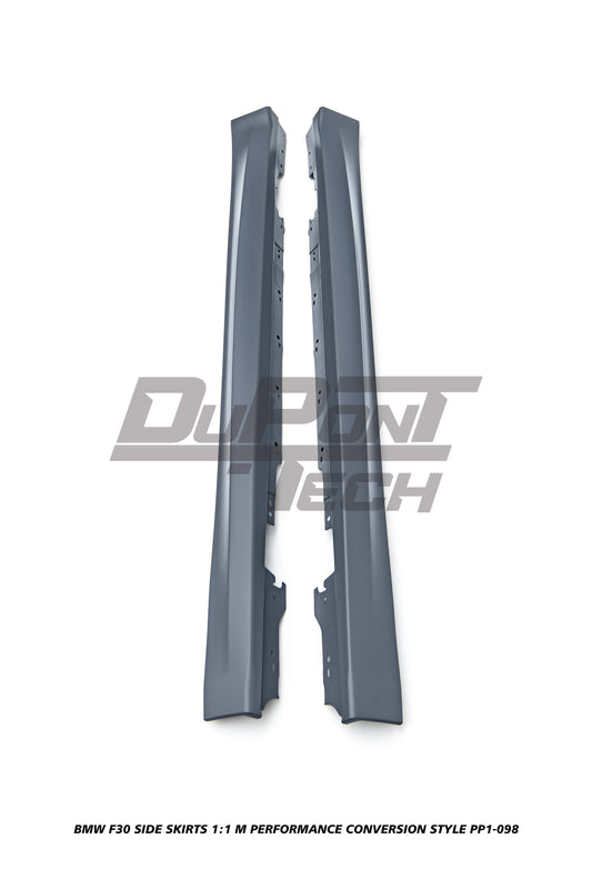 BMW 3 Series M340i 335i 328i 330i 320i F30 2012 2013 2014 2015 2016 2017 2018 2019 with Aftermarket Parts - 1:1 M Performance Conversion Style Side Skirts PP Polypropylene from DuPont Tech