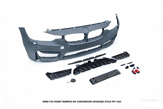 BMW 3 Series M340i 335i 328i 330i 320i F30 2012 2013 2014 2015 2016 2017 2018 2019 with Aftermarket Parts - M3 Conversion Upgrade Style Front Bumper PP Polypropylene from DuPont Tech
