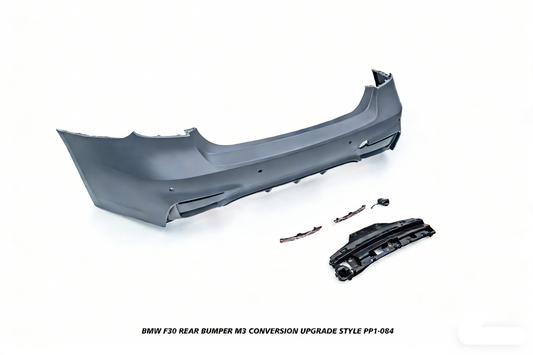 BMW 3 Series M340i 335i 328i 330i 320i F30 2012 2013 2014 2015 2016 2017 2018 2019 with Aftermarket Parts - M3 Conversion Upgrade Style Rear Bumper PP Polypropylene from DuPont Tech