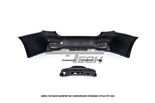 BMW 3 Series M340i 335i 328i 330i 320i F30 2012 2013 2014 2015 2016 2017 2018 2019 with Aftermarket Parts - M3 Conversion Upgrade Style Rear Bumper PP Polypropylene from DuPont Tech