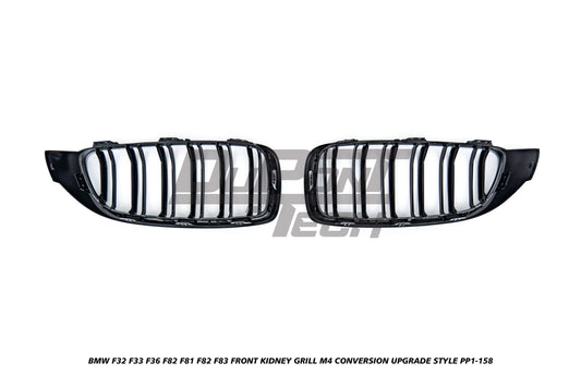 BMW 4 Series 440i 435i 430i 428i 420i 418i 435d 430d 425d 420d 418d F32 F33 2013 2014 2015 2016 2017 2018 2019 2020 & F36 2014 2015 2016 2017 2018 2019 2020 & M3 F81 F80 2014 2015 2016 2017 2018 & M4 F83 F82 2014 2015 2016 2017 2018 2019 2020 with Aftermarket Parts - M4 Conversion Upgrade Style Front Kidney Grill ABS from DuPont Tech
