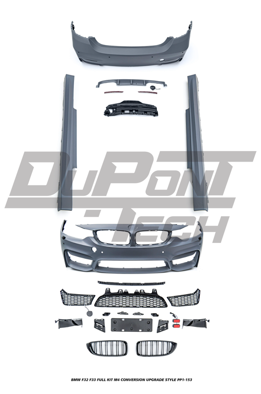 BMW 4 Series 440i 435i 430i 428i 420i 418i 435d 430d 425d 420d 418d F32 F33 2013 2014 2015 2016 2017 2018 2019 2020 with Aftermarket Parts - M4 Conversion Upgrade Style Full kit PP Polypropylene/ABS from DuPont Tech