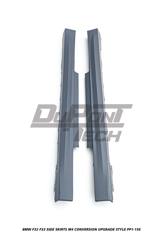 BMW 4 Series 440i 435i 430i 428i 420i 418i 435d 430d 425d 420d 418d F32 F33 2013 2014 2015 2016 2017 2018 2019 2020 with Aftermarket Parts - M4 Conversion Upgrade Style Side Skirts PP Polypropylene from DuPont Tech