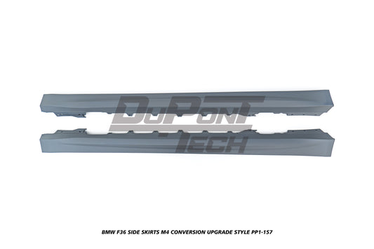 BMW 4 Series 440i 435i 430i 428i 420i 418i F36 2014 2015 2016 2017 2018 2019 2020 with Aftermarket Parts - M4 Conversion Upgrade Style Side Skirts PP Polypropylene from DuPont Tech