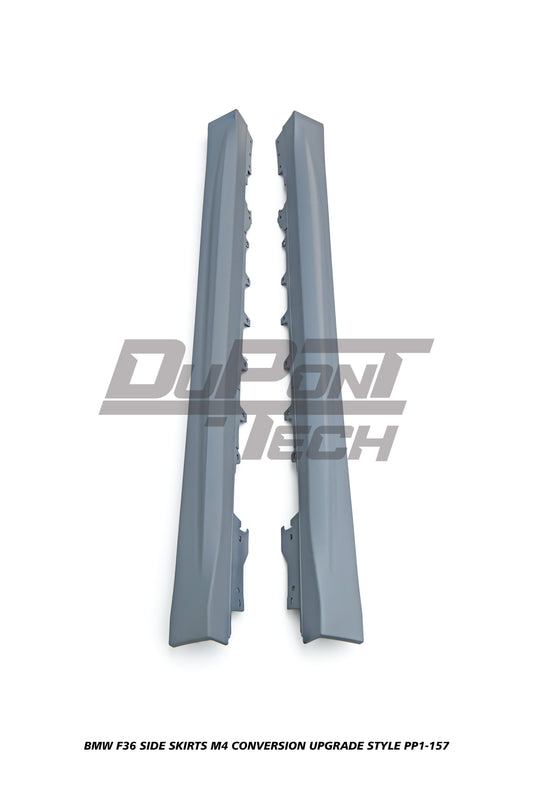 BMW 4 Series 440i 435i 430i 428i 420i 418i F36 2014 2015 2016 2017 2018 2019 2020 with Aftermarket Parts - M4 Conversion Upgrade Style Side Skirts PP Polypropylene from DuPont Tech