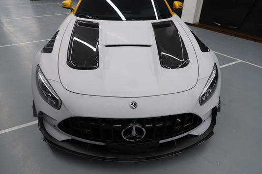 Mercedes Benz AMG GT GTS GTC GTR Pro C190 2016 2017 2018 2019 2020 2021 with Aftermarket Parts - Front Bumper & Lip PP Polypropylene / Dry Pre-preg Carbon Fiber from DuPont Tech