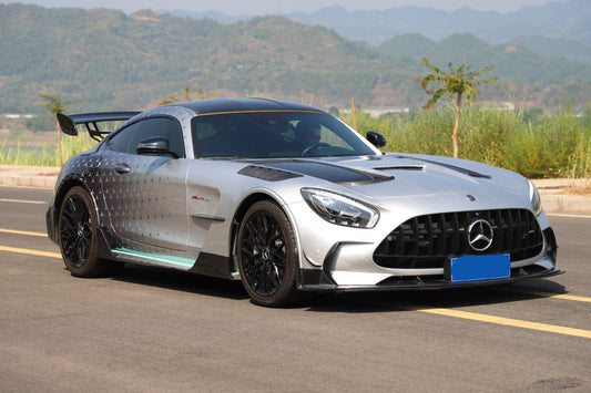 Mercedes Benz AMG GT GTS GTC GTR Pro C190 2016 2017 2018 2019 2020 2021 with Aftermarket Parts - Front Bumper & Lip PP Polypropylene / Dry Pre-preg Carbon Fiber from DuPont Tech