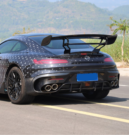 Mercedes Benz AMG GT GTS C190 2016 2017 2018 2019 2020 2021 with Aftermarket Parts - Black Series Conversion Style Rear Underboard Diffuser Dry Pre-preg Carbon Fiber from DuPont Tech