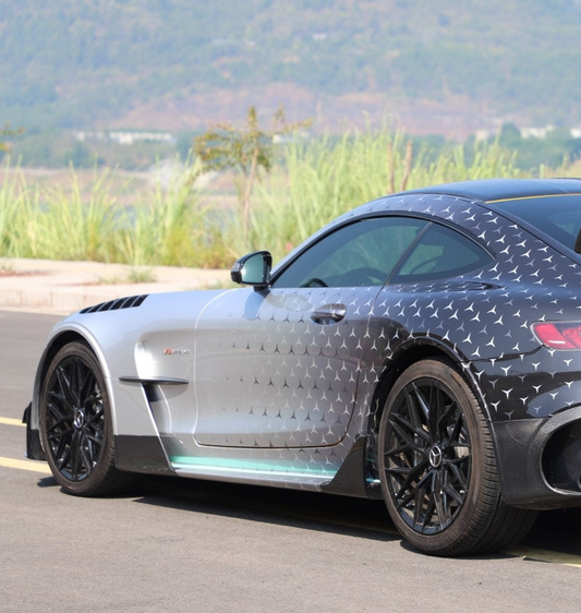 Mercedes Benz AMG GT GTS C190 2016 2017 2018 2019 2020 2021 with Aftermarket Parts - Black Series Conversion Style Side Skirts PP Polypropylene from DuPont Tech