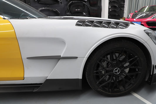 Mercedes Benz AMG GT GTS GTC GTR Pro C190 2016 2017 2018 2019 2020 2021 with Aftermarket Parts - Black Series Conversion Style Front Fenders Dry Pre-preg Carbon Fiber from DuPont Tech