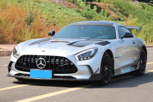 Mercedes Benz AMG GT GTS GTC GTR Pro C190 2016 2017 2018 2019 2020 2021 with Aftermarket Parts - Black Series Conversion Style Front Fenders Dry Pre-preg Carbon Fiber from DuPont Tech