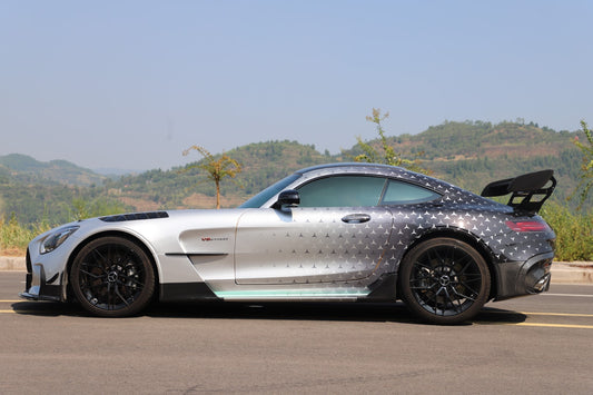 Mercedes Benz AMG GT GTS GTC GTR Pro C190 2016 2017 2018 2019 2020 2021 with Aftermarket Parts - Black Series Conversion Style Front Fenders Dry Pre-preg Carbon Fiber from DuPont Tech