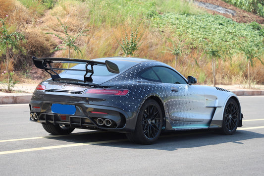 Mercedes Benz AMG GT GTS C190 2015 2016 2017 2018 2019 2020 2021 with Aftermarket Parts - Black Series Conversion Style Wheel Arches Dry Pre-preg Carbon Fiber from DuPont Tech