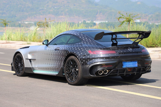 Mercedes Benz AMG GT GTS C190 2015 2016 2017 2018 2019 2020 2021 with Aftermarket Parts - Black Series Conversion Style Wheel Arches Dry Pre-preg Carbon Fiber from DuPont Tech