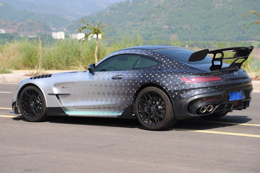 Mercedes Benz AMG GT GTS C190 2015 2016 2017 2018 2019 2020 2021 with Aftermarket Parts - Black Series Conversion Style Wheel Arches Dry Pre-preg Carbon Fiber from DuPont Tech