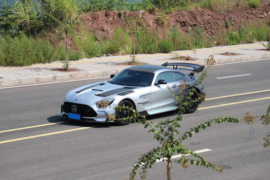 Mercedes Benz AMG GT GTS GTC GTR Pro C190 2016 2017 2018 2019 2020 2021 with Aftermarket Parts - Black Series Conversion Style Front Fenders Dry Pre-preg Carbon Fiber from DuPont Tech