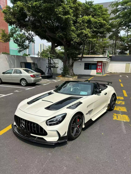 Mercedes Benz AMG GT GTS C190 2016 2017 2018 2019 2020 2021 with Aftermarket Parts - Black Series Conversion Style Side Skirts PP Polypropylene from DuPont Tech