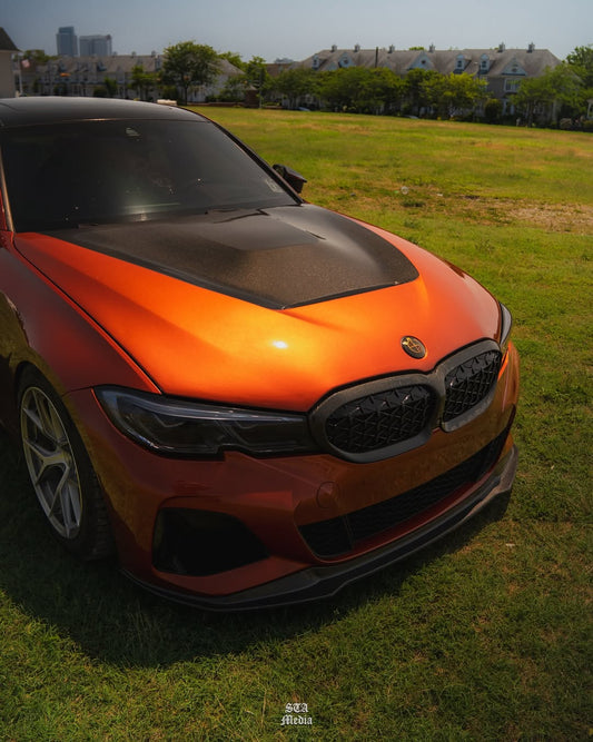 BMW 3 Series M340i 330i (Fits Both Pre-LCI & LCI) G20 2019-ON with Aftermarket Parts - CS Style Hood Metal from DuPont Tech